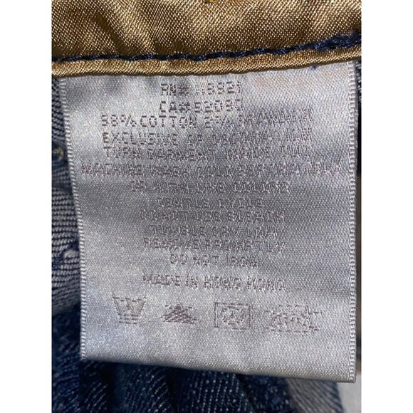 Women's House of Deréon Beyoncé Denim Blue Jeans Size 5/6 Gold Thick Stitch - Picture 13 of 13